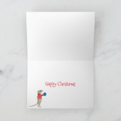 かわいいゾウとメルカットのクリスマスカード カード (内部)