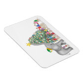 かわいいゾウとメルカットのクリスマスマグネット マグネット (右側)