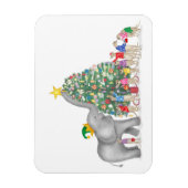 かわいいゾウとメルカットのクリスマスマグネット マグネット (縦)