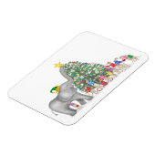 かわいいゾウとメルカットのクリスマスマグネット マグネット (左側)