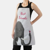 かわいいゾウと可愛いレディバグ エプロン (インサイチュ)