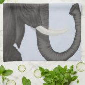 かわいいゾウと可愛いレディバグ キッチンタオル (折り畳み)