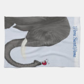 かわいいゾウと可愛いレディバグ キッチンタオル (横)