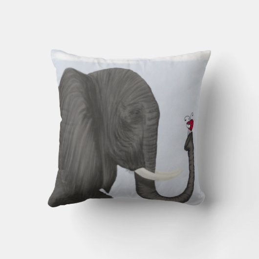 かわいいゾウと可愛いレディバグ クッション (裏面)