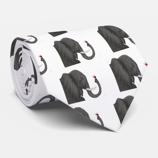 かわいいゾウと可愛いレディバグ ネクタイ (ロール)