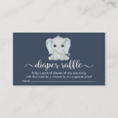 かわいいゾウのおむつくじベビーシャワー エンクロージャーカード (正面)