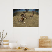 かわいいゾウのキリン ポスター (キッチン)