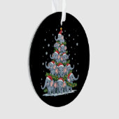 かわいいゾウのクリスマスツリー オーナメント (正面)