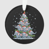 かわいいゾウのクリスマスツリー オーナメント (正面)