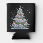 かわいいゾウのクリスマスツリー 缶クーラー (正面)