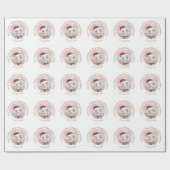かわいいゾウのクリスマスラッピング紙 ラッピングペーパー (フラット)