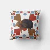 かわいいゾウのシュリーウおもしろいパタカラフルーン クッション (裏面)