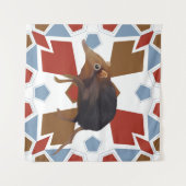 かわいいゾウのシュリーウおもしろいパタカラフルーン タペストリー (正面(横))