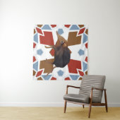 かわいいゾウのシュリーウおもしろいパタカラフルーン タペストリー (インサイチュ(横))