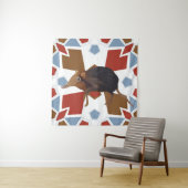 かわいいゾウのシュリーウおもしろいパタカラフルーン タペストリー (インサイチュ)