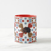 かわいいゾウのシュリーウおもしろいパタカラフルーン マグカップ (中央)