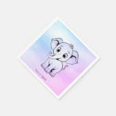 かわいいゾウのナプキン スタンダードカクテルナプキン (角)