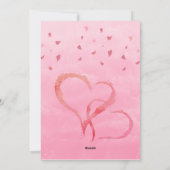 かわいいゾウのネズミのバレンタインピンク シーズンカード (裏面)