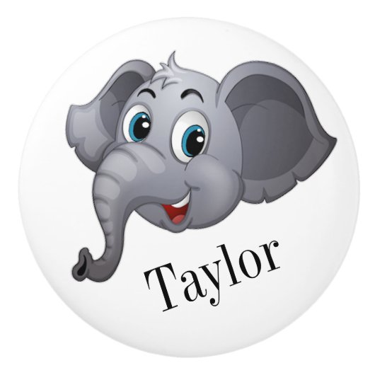 かわいいゾウのノブ セラミックノブ (正面)