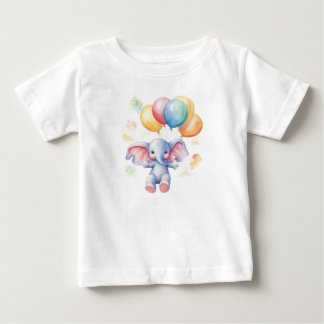 かわいいゾウのベビーボディスーツ: 愛らしくて irresistible ベビーTシャツ