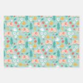 かわいいゾウのラッピング紙セット3 ラッピングペーパーシート (正面)