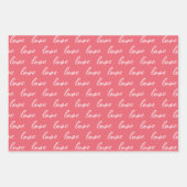 かわいいゾウのロミオとジュリエットロマンチックなラブピンク ラッピングペーパーシート (正面3)