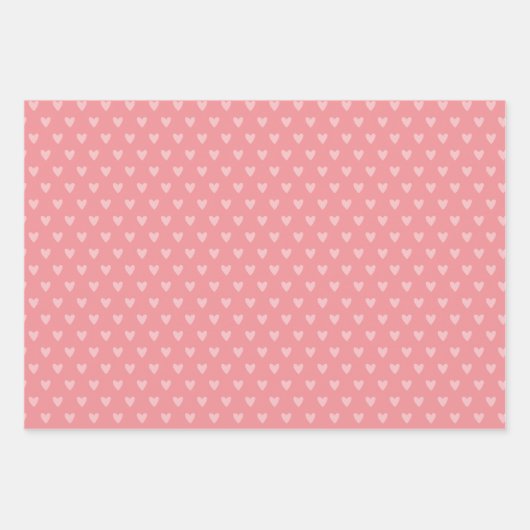 かわいいゾウのロミオとジュリエットロマンチックなラブピンク ラッピングペーパーシート (正面2)
