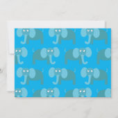 かわいいゾウの子供たち1歳の誕生日パーティの招待状 招待状 (裏面)