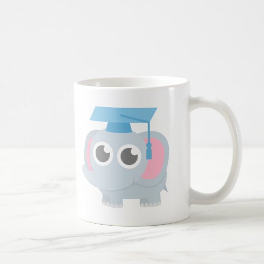 かわいいゾウの子供の幼稚園卒業 コーヒーマグカップ (右)