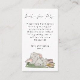 かわいいゾウの本でシャワーを浴びる エンクロージャーカード