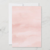 かわいいゾウの水彩花の女の子のベビーシャワー 招待状 (裏面)