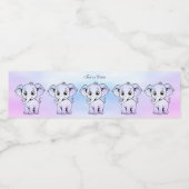 かわいいゾウの水瓶ラベル ペットボトルラベル (シングルラベル)