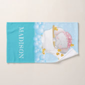 かわいいゾウの泡風呂 ハンドタオル (ハンドタオル)