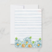 かわいいゾウの男の子の誕生日パーティー サンキューカード (裏面)