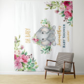 かわいいゾウの花 赤ちゃんのお披露目写真の背景 タペストリー (インサイチュ)