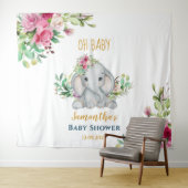 かわいいゾウの花 赤ちゃんのお披露目 フォト 背景 タペストリー (インサイチュ(横))