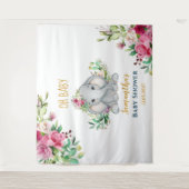 かわいいゾウの花 赤ちゃんのお披露目 フォト 背景 タペストリー (正面)