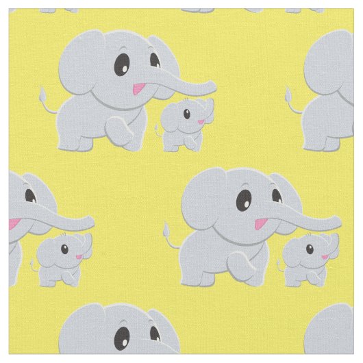 かわいいゾウの赤ちゃんの保育園の装飾 ファブリック (クローズアップ)