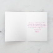 かわいいゾウの赤ちゃんシャワー感謝カード 招待状 (内部)