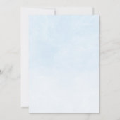 かわいいゾウの風船が赤ちゃんシャワーでドライブ 招待状 (裏面)