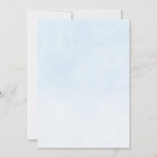 かわいいゾウの風船が赤ちゃんシャワーでドライブ 招待状 (裏面)