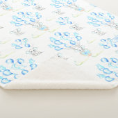 かわいいゾウの風船と雲の男の赤ちゃん シェルパブランケット (3/4)