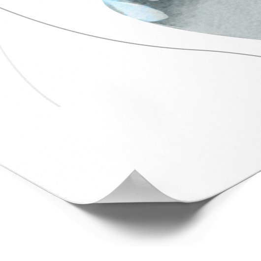 かわいいゾウの風船赤ちゃんシャワー ポスター (角)