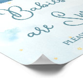 かわいいゾウの飛行機の冒険 青い赤ちゃんのお菓子 ポスター (角)