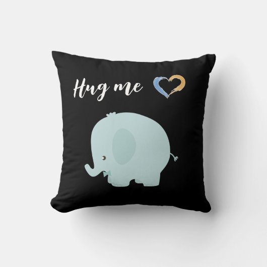 かわいいゾウ印刷装飾用クッション クッション (正面)