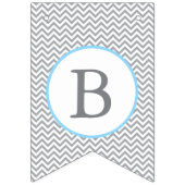 かわいいゾウ山形ライトブルー赤ちゃんシャワー バンティングフラッグ (第3の旗)