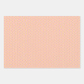 かわいいゾウ柄ブラウンピンク赤ちゃんシャワー ラッピングペーパーシート (正面3)