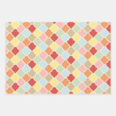 かわいいゾウ柄ブラウンピンク赤ちゃんシャワー ラッピングペーパーシート (正面2)