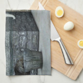 かわいいゾウ猫 キッチンタオル (四つ折り)