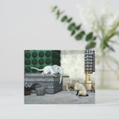 かわいいゾウ猫 ポストカード (スタンド正面)